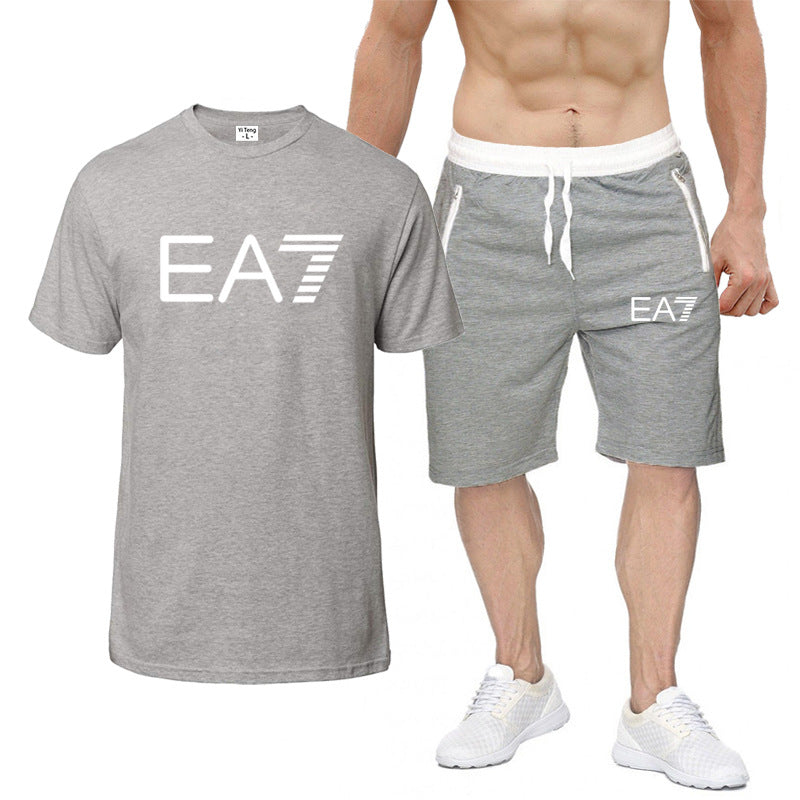 T-shirt Shorts Men Suit