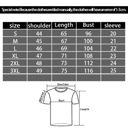 European And American Goose Fare Digital Printing Casual Round Neck T-shirt