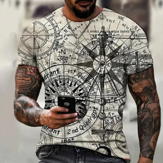 T-shirt 3D Compass