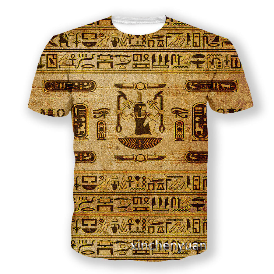 Egyptian Pharaoh Round Neck Short Sleeve