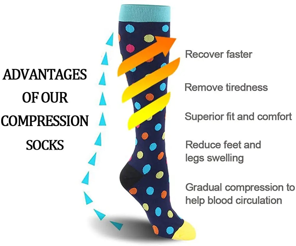 Pairs Compression 6/7  Socks Women Men